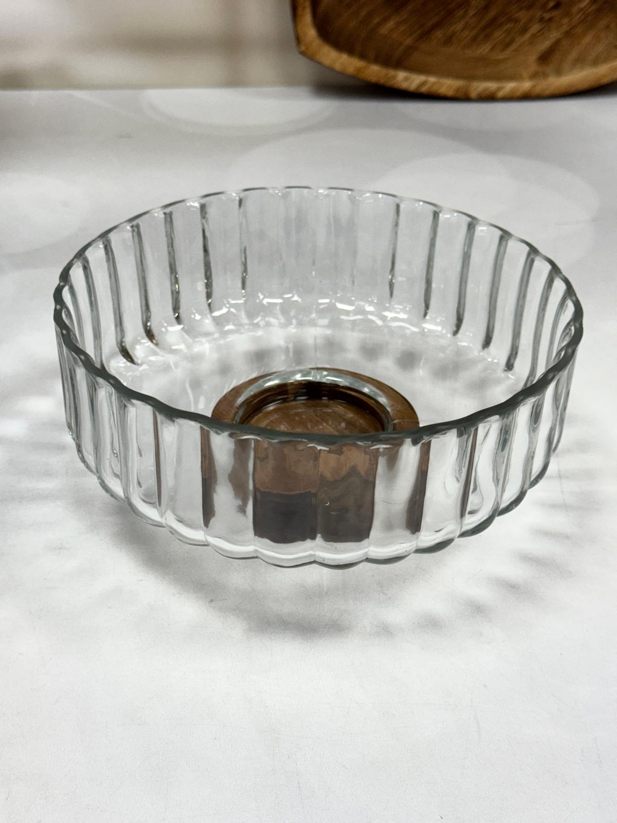 Akasya Standlı Cam Kase 21 Cm