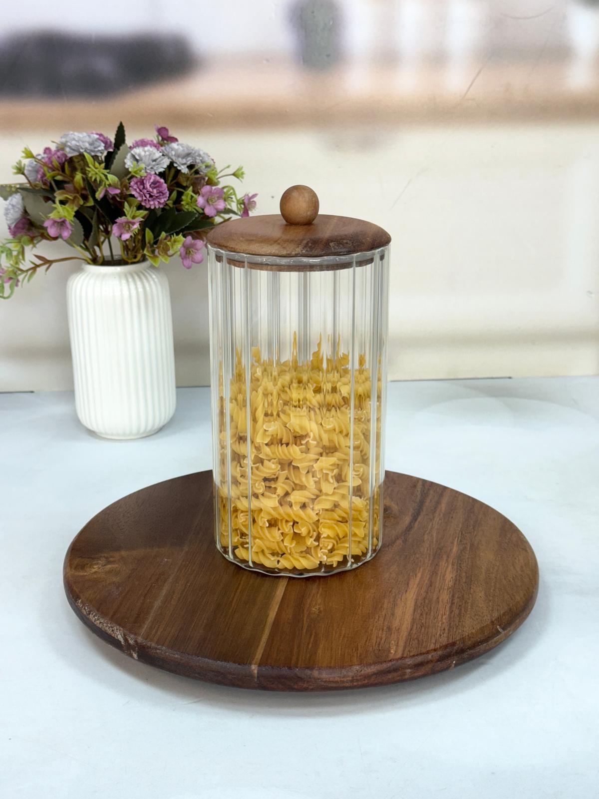 AKASYA KAPAKLI LINE CAM KAVANOZ 1550 ML