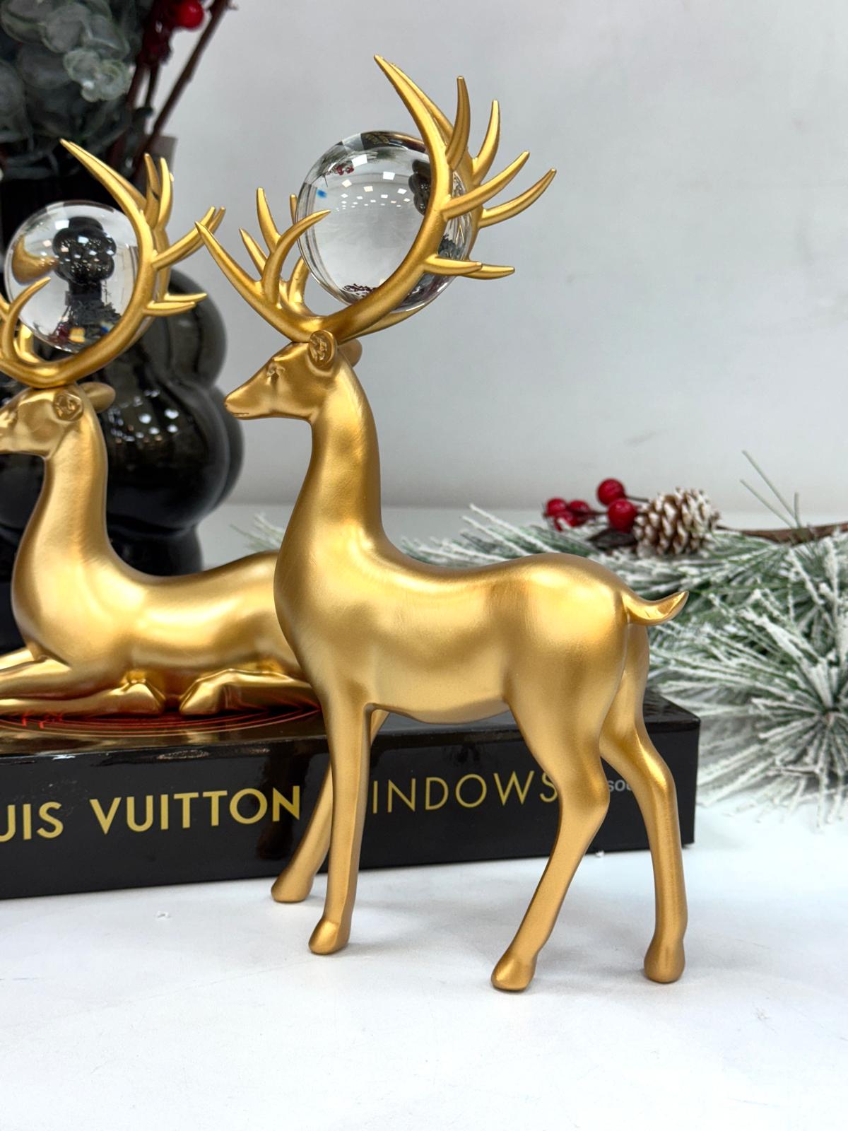 2 Li Geyik Dekor Gold