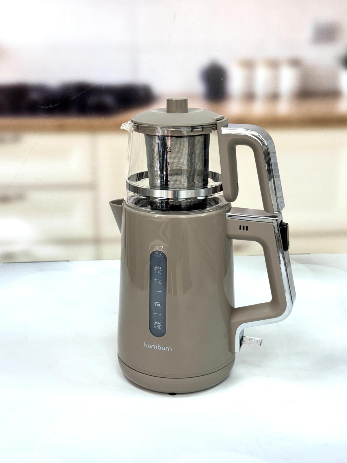 Cam Demlikli Çay Makinesi-Bejvizon