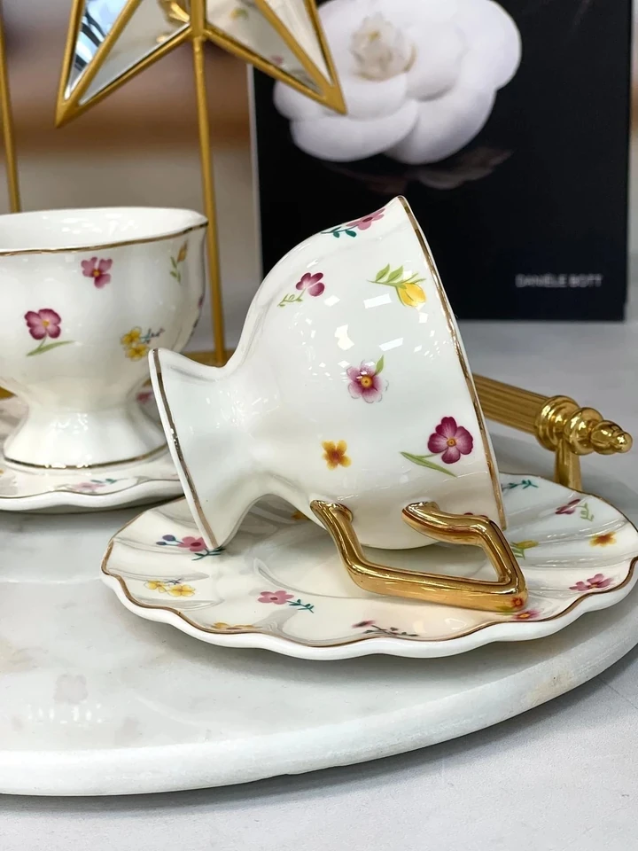 ACAR Camılla 6 Lı Çay Fincan Takımı Nescafe Boyu