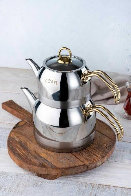 ACAR Armin Gold Delux Aile Boy Çaydanlık Takımı