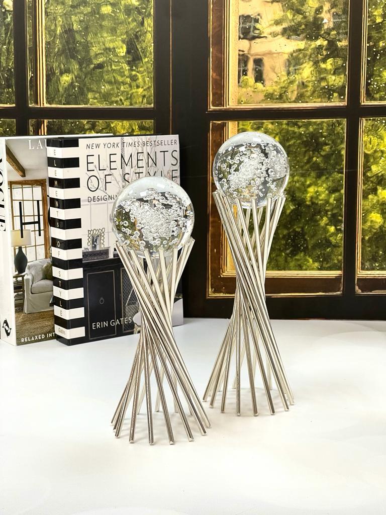 Şahane Home 2 Li Burgulu Küre Gümüş