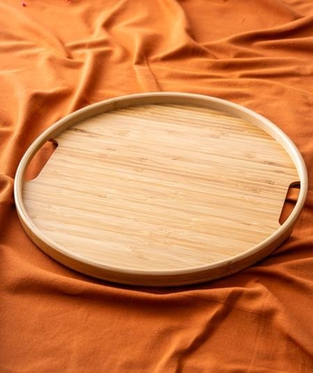 ACAR Bambu Yuvarlak Tepsi 35 Cm