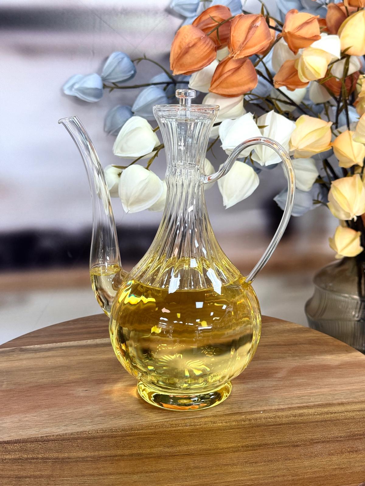 MIEN İBRİKLİ ÇİZGİLİ CAM YAĞDANLIK 750 ML
