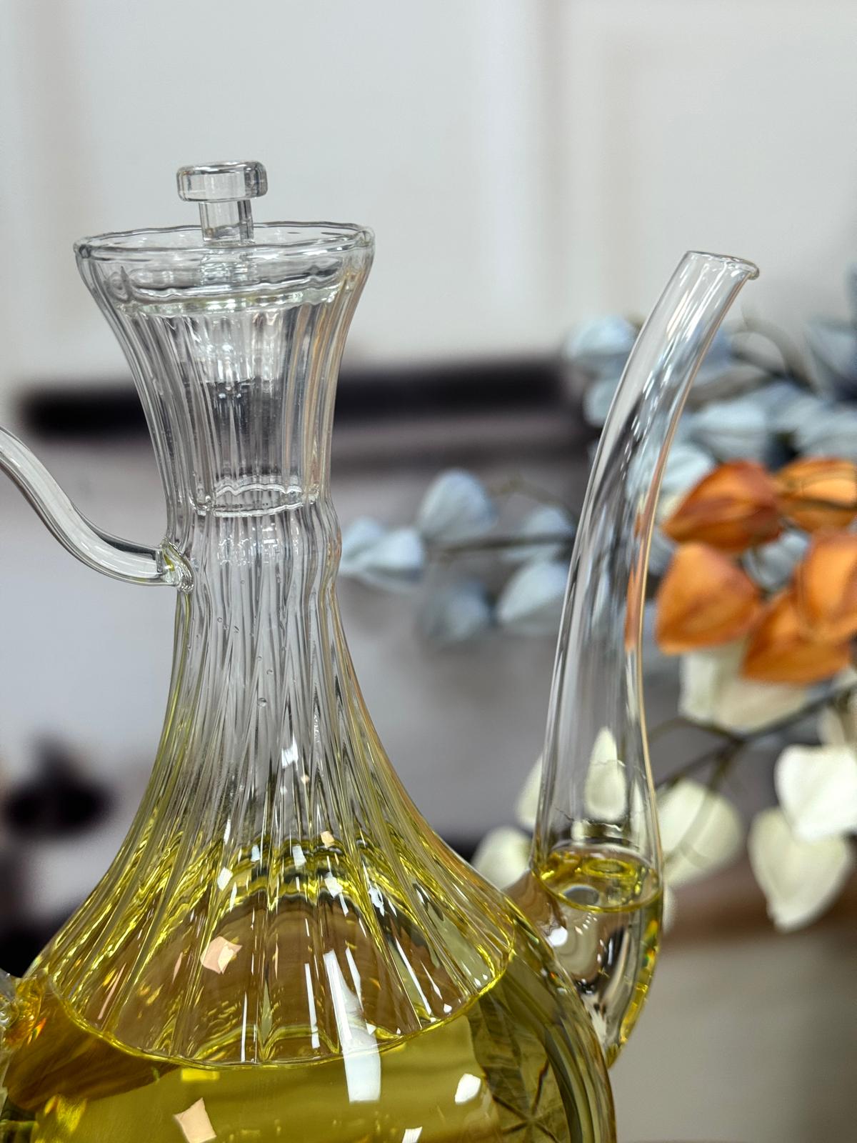 MIEN İBRİKLİ ÇİZGİLİ CAM YAĞDANLIK 750 ML