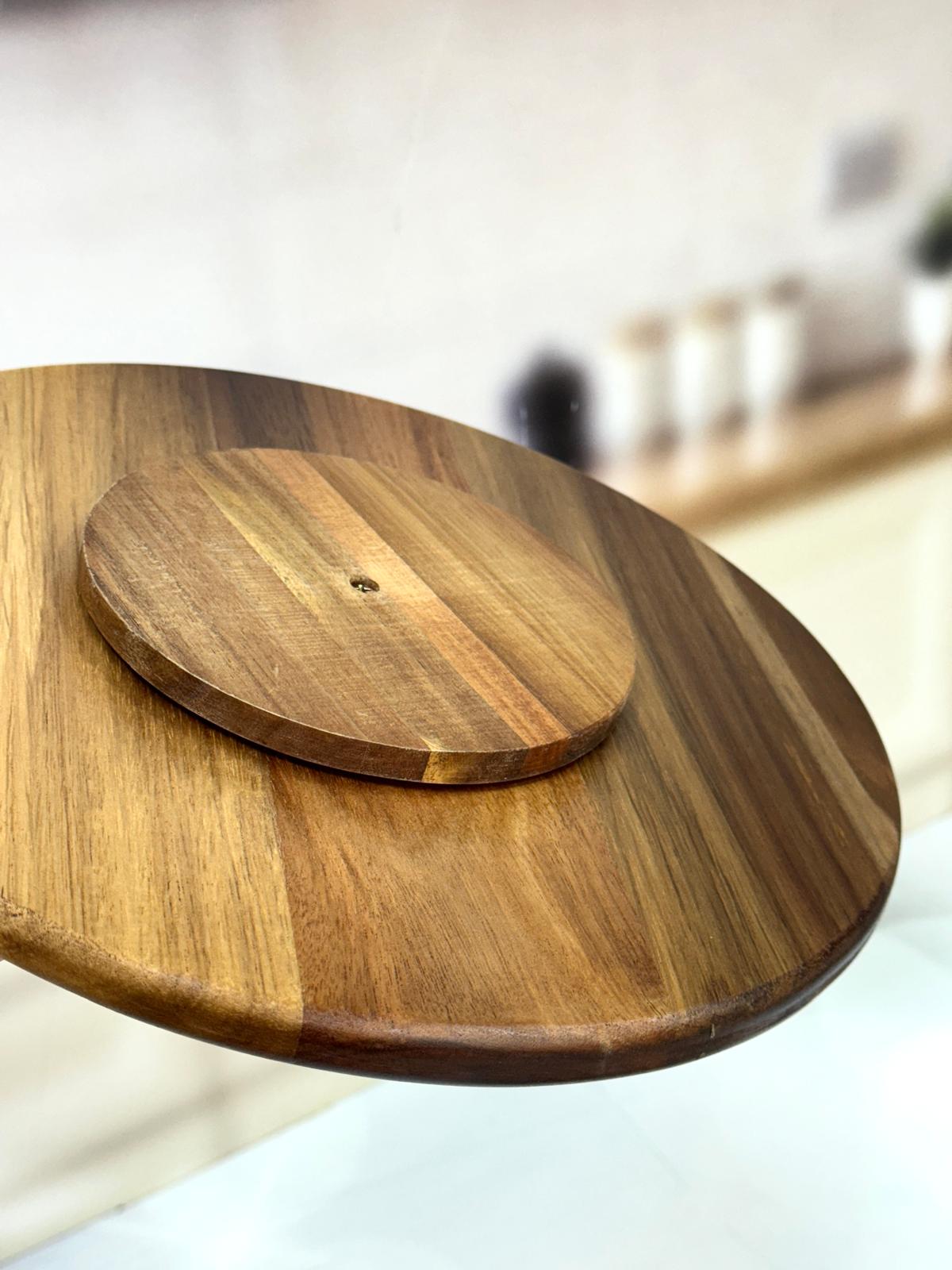 Rotto Akasya Döner Standlı Sunum Tahtası 36 Cm