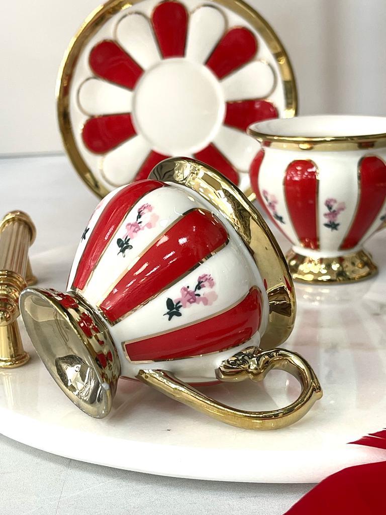 ACAR Scarlet 6 Lı Kahve Fincan Takımı