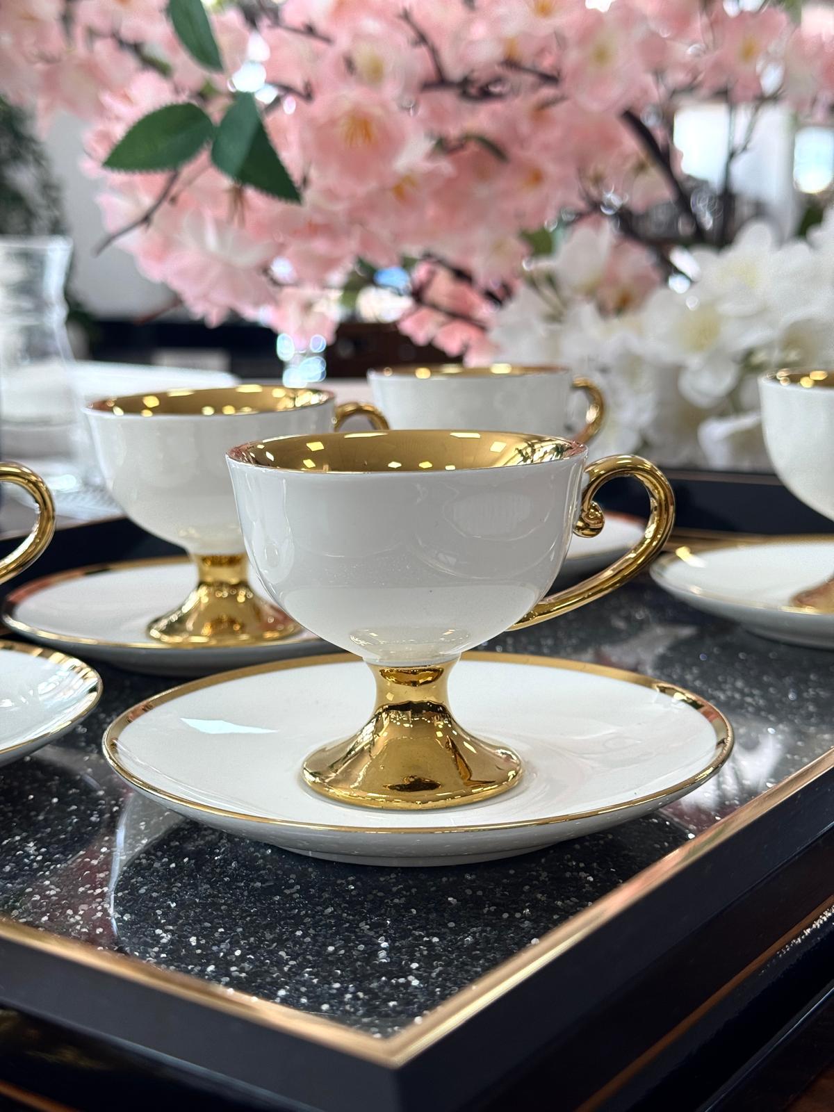 KOSAVA 6 Kişilik Porselen Fincan Takımı 90 cc