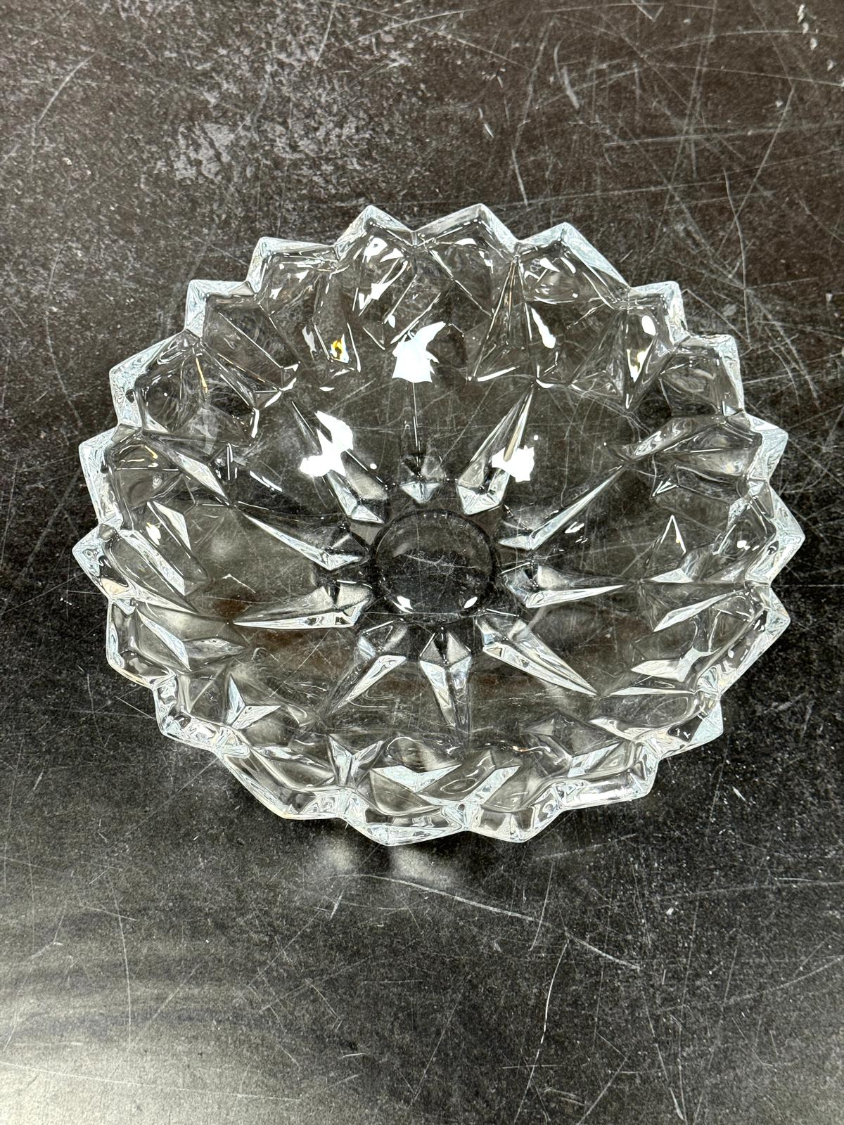 Cam Geniş Model Dekoratif Cam Kase Şeffaf Renk 32 Cm