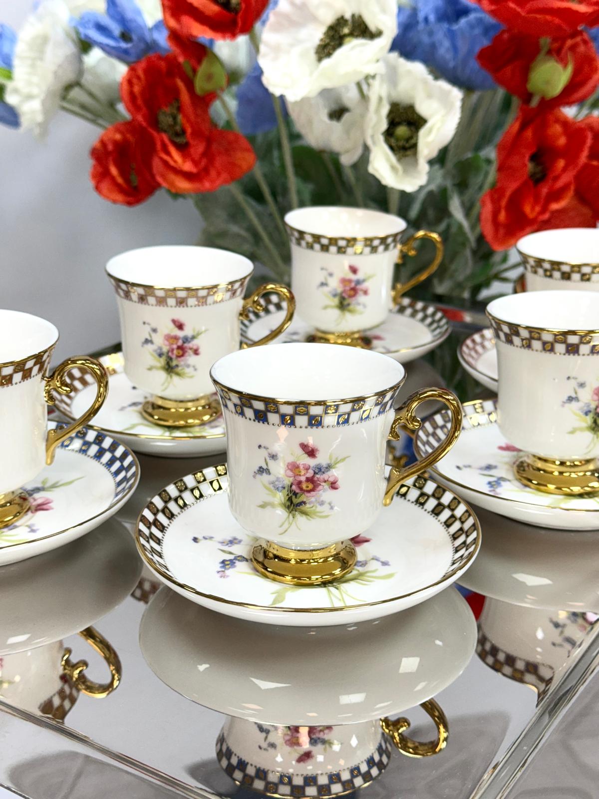 6 Kişilik Porselen Fincan Takımı 100 cc