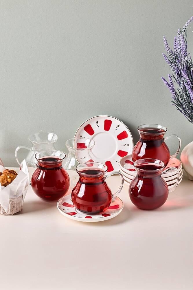 Perotti FİLİZ 12 PARÇA ÇAY SETİ KULPLU 210 ML