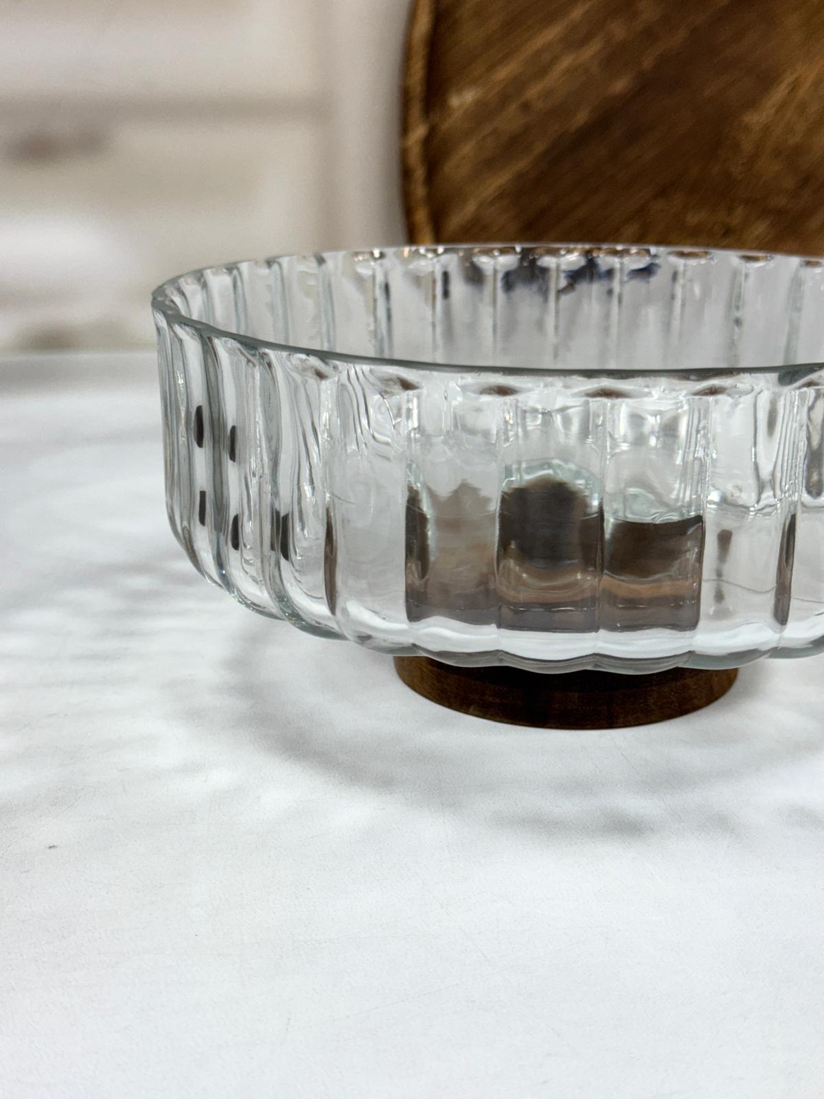 Akasya Standlı Cam Kase 21 Cm