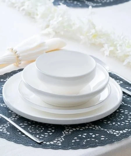 ACAR Sılver Rise 6 Kişilik 24 Parça Yemek Takımı- GÜMÜŞ