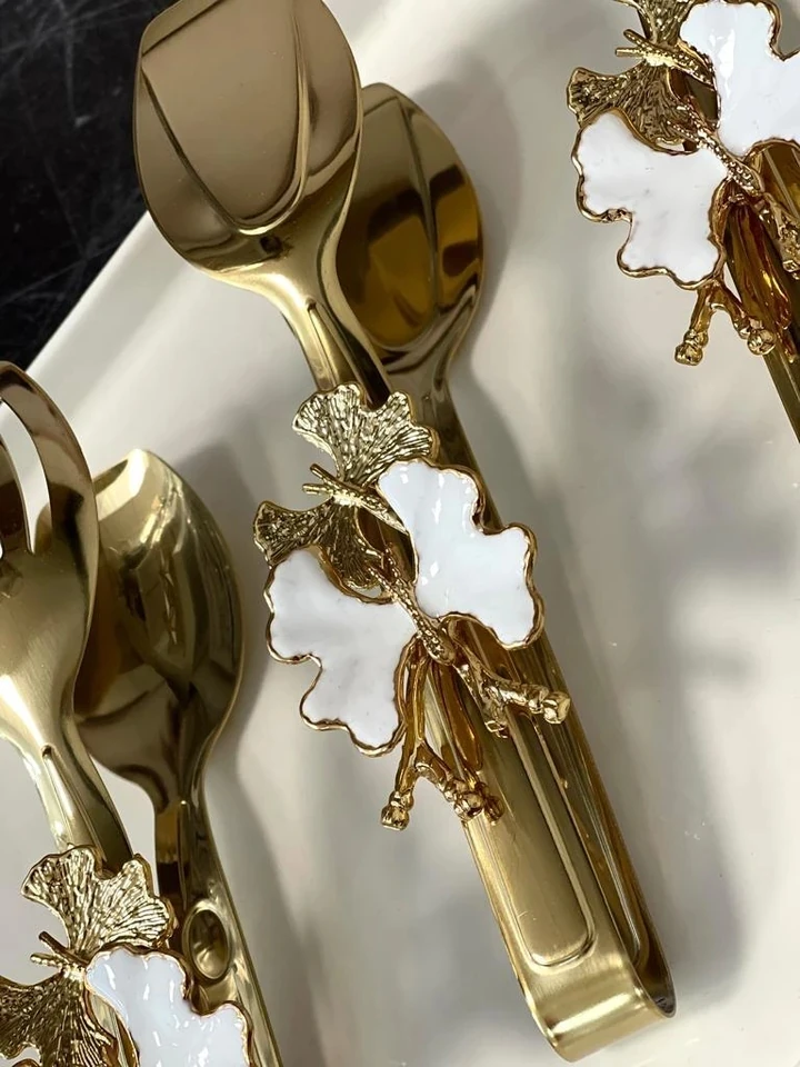 Şahane Home 3 Lü Gold Byz Kelebek Maşa