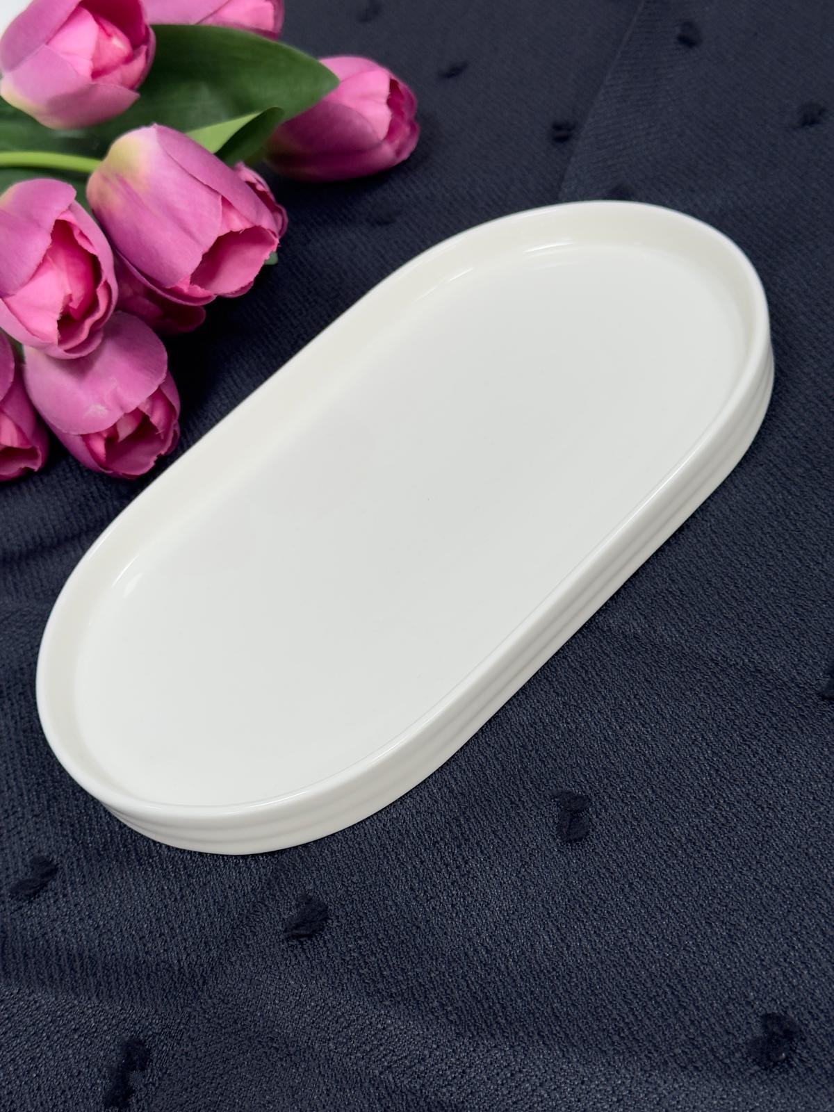 ACAR 26 Cm Porselen Oval Tabak