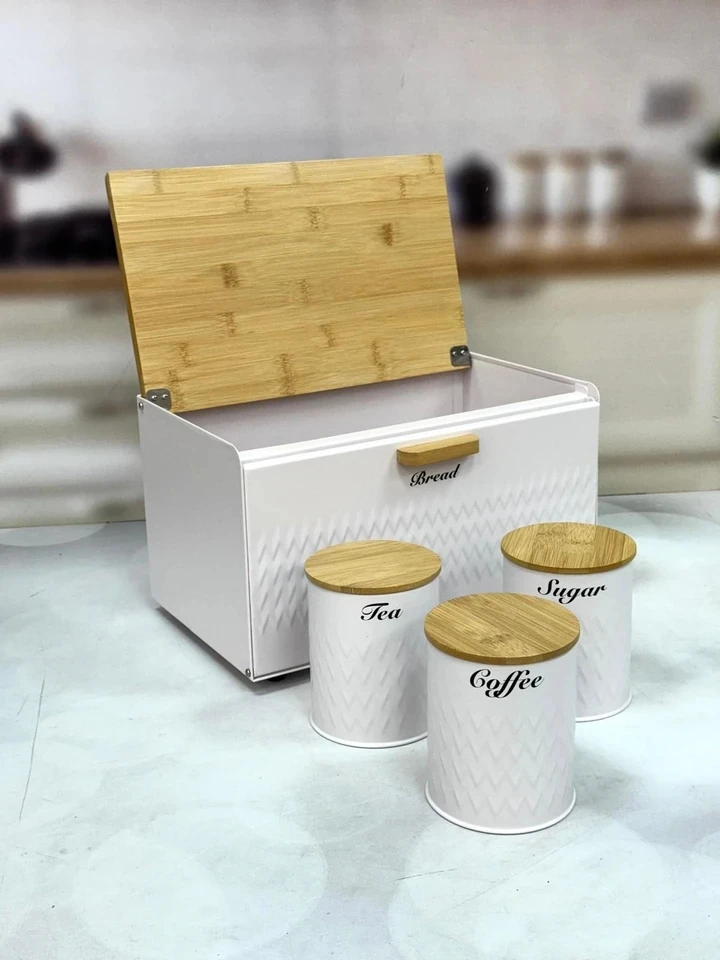 KOSAVA Bambu Kapaklı Ekmeklik Ve Baharat Seti