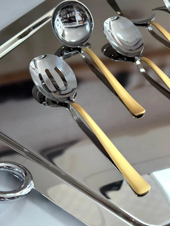 ŞAHANE HOME 5 Li Sos Seti Parlak Gold-Gümüş