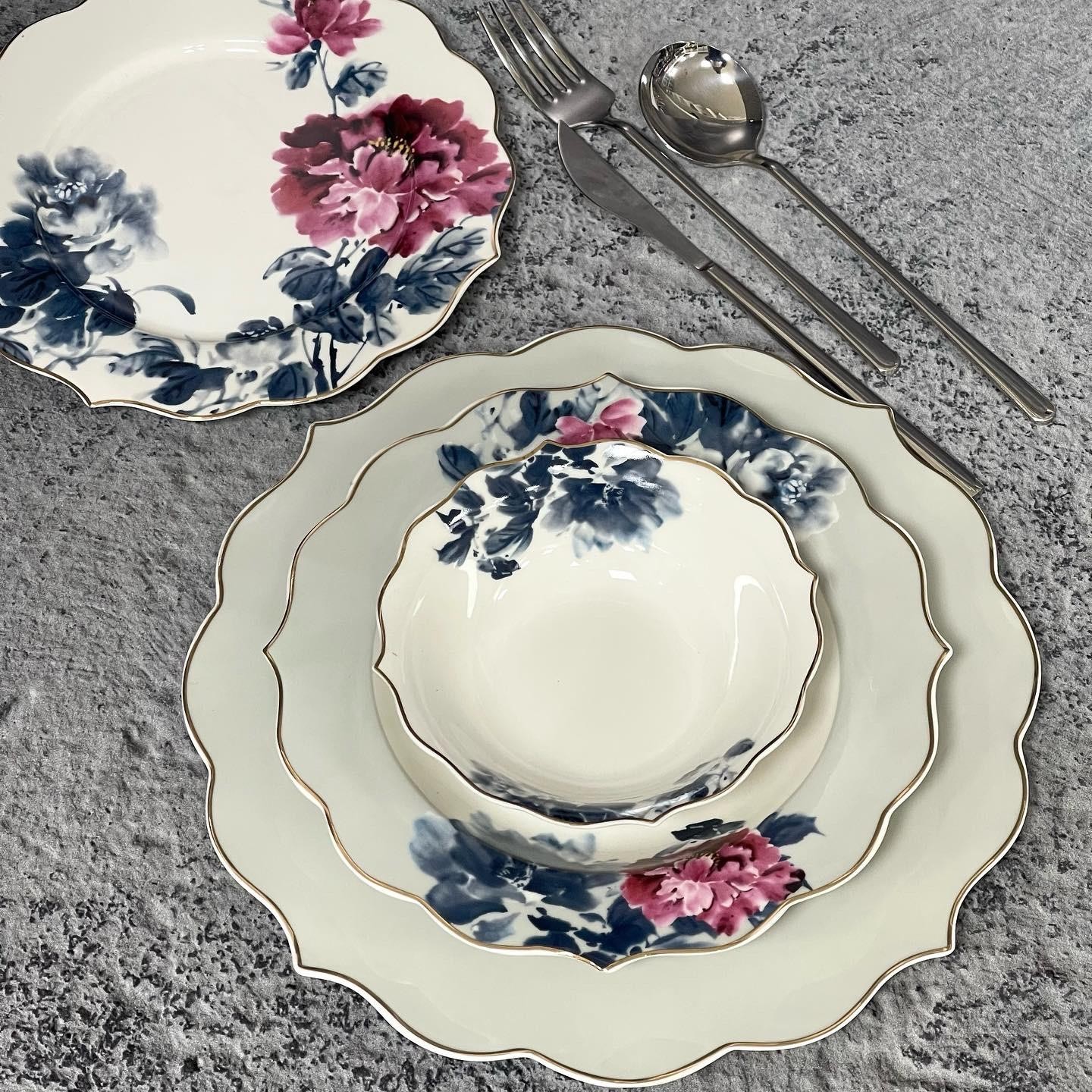Pink More 24 Parça Yemek Takımı