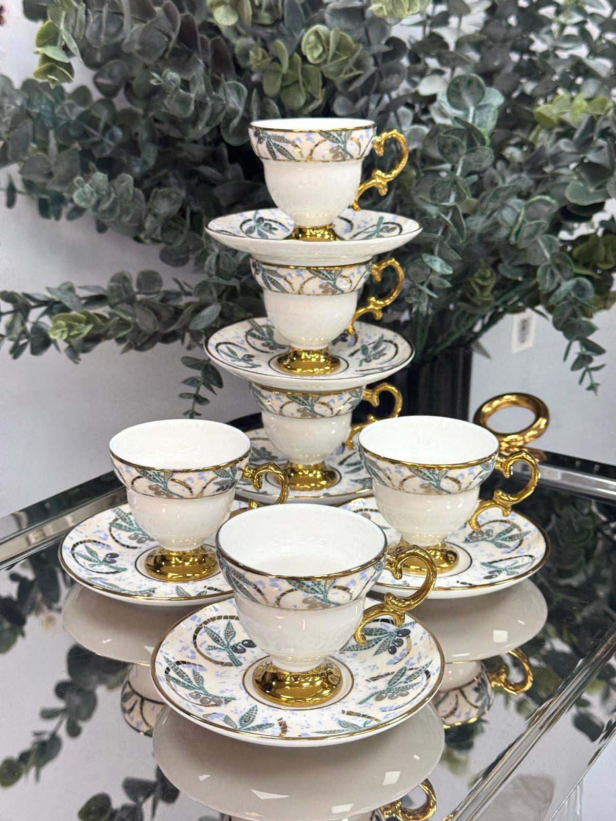 Adrian 6 Kişilik Porselen Fincan Takımı 90 Ml