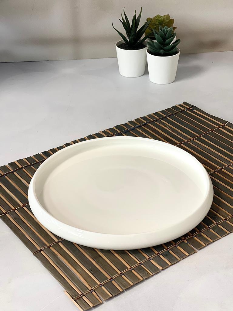 ACAR Bianco Perla Porselen Yuvarlak Tabak 23.5x2.5 cm