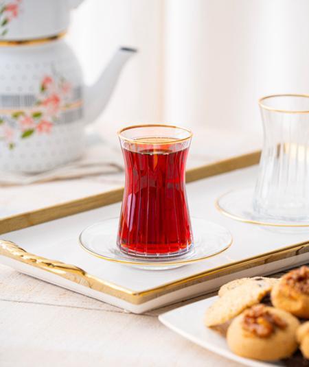 ACAR 12 Parça Louisa Gold Çay Seti