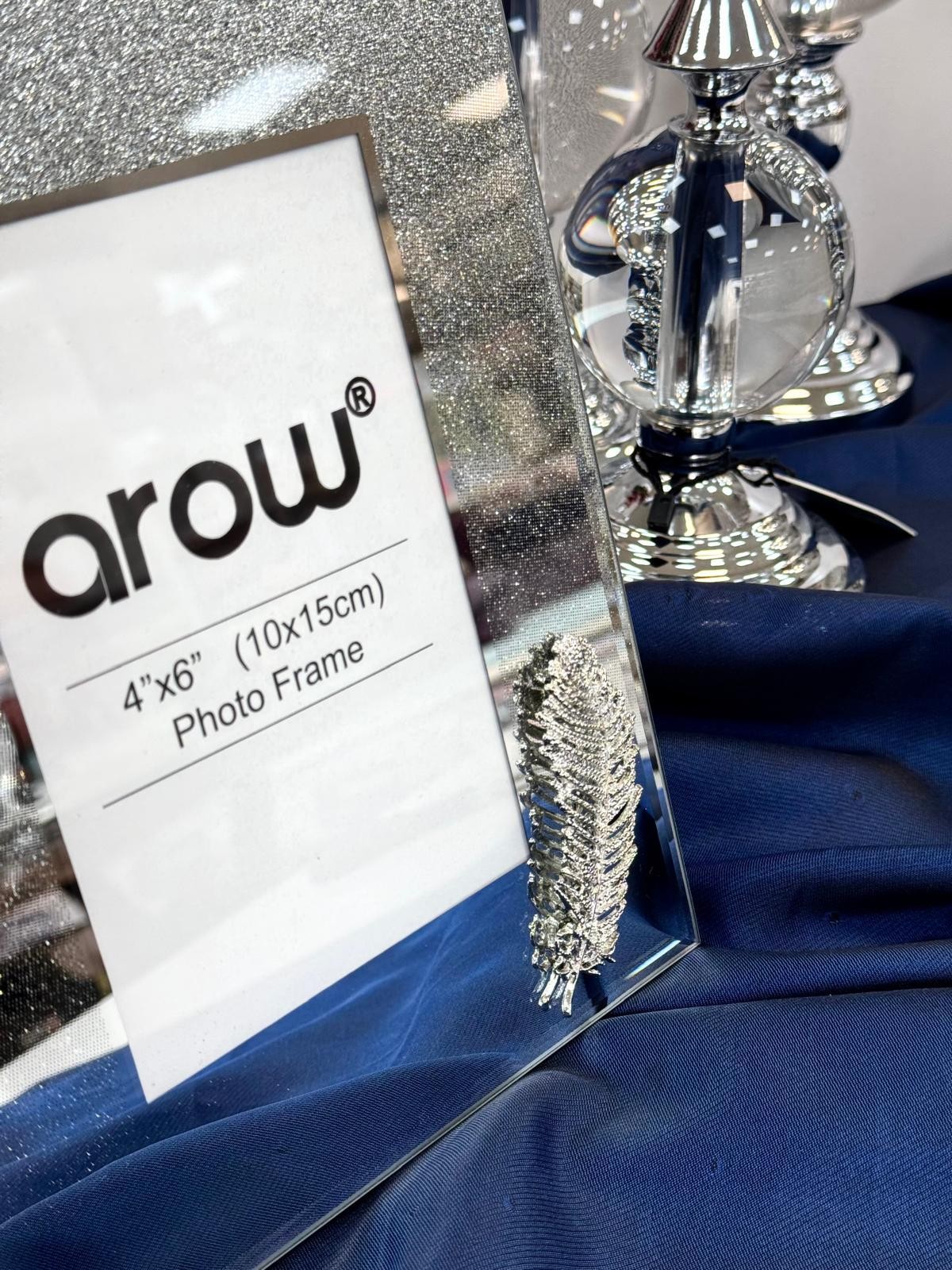 AROW Arov Simli Tüy Detaylı  Cam Çerçeve 10/15 cm