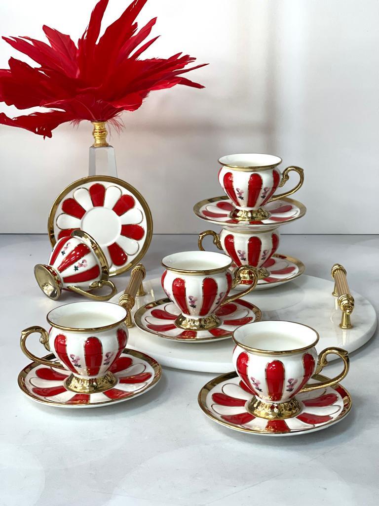 ACAR Scarlet 6 Lı Kahve Fincan Takımı