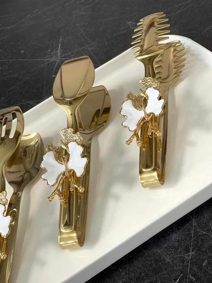 Şahane Home 3 Lü Gold Byz Kelebek Maşa