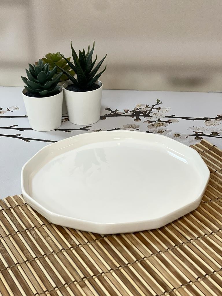 ACAR Hexagon Art 21  Cm Tatlı  Tabağı