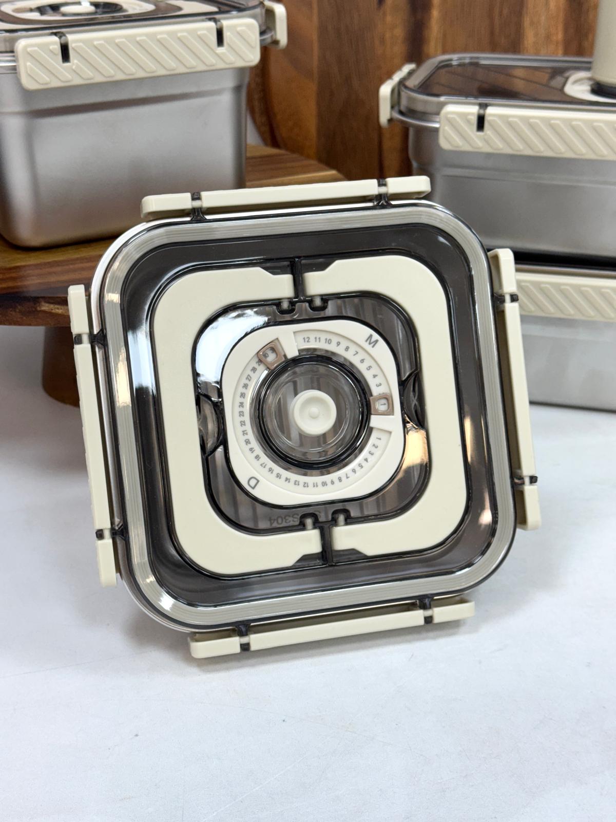 TRUST VAKUM MAKİNELİ ÇELİK SAKLAMA KABI SETİ