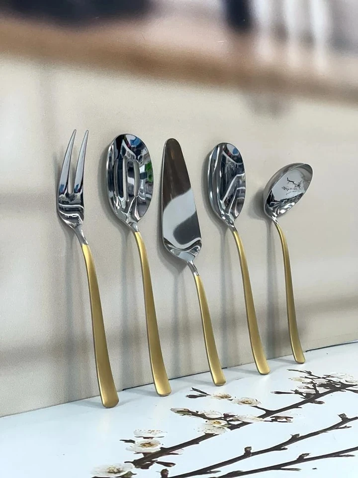 Şahane Home 5 Li Sos Seti Mira Mat Gold-Gümüş