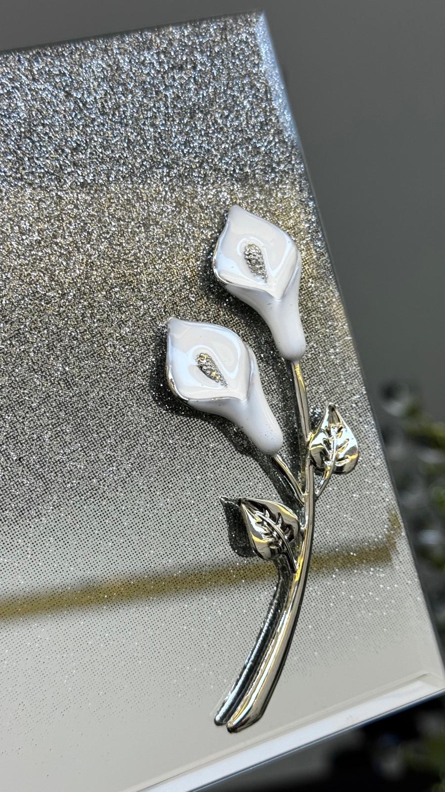 AROW Arow Aynalı Takı Kutusu Ççiçek Detaylı 21/13 cm