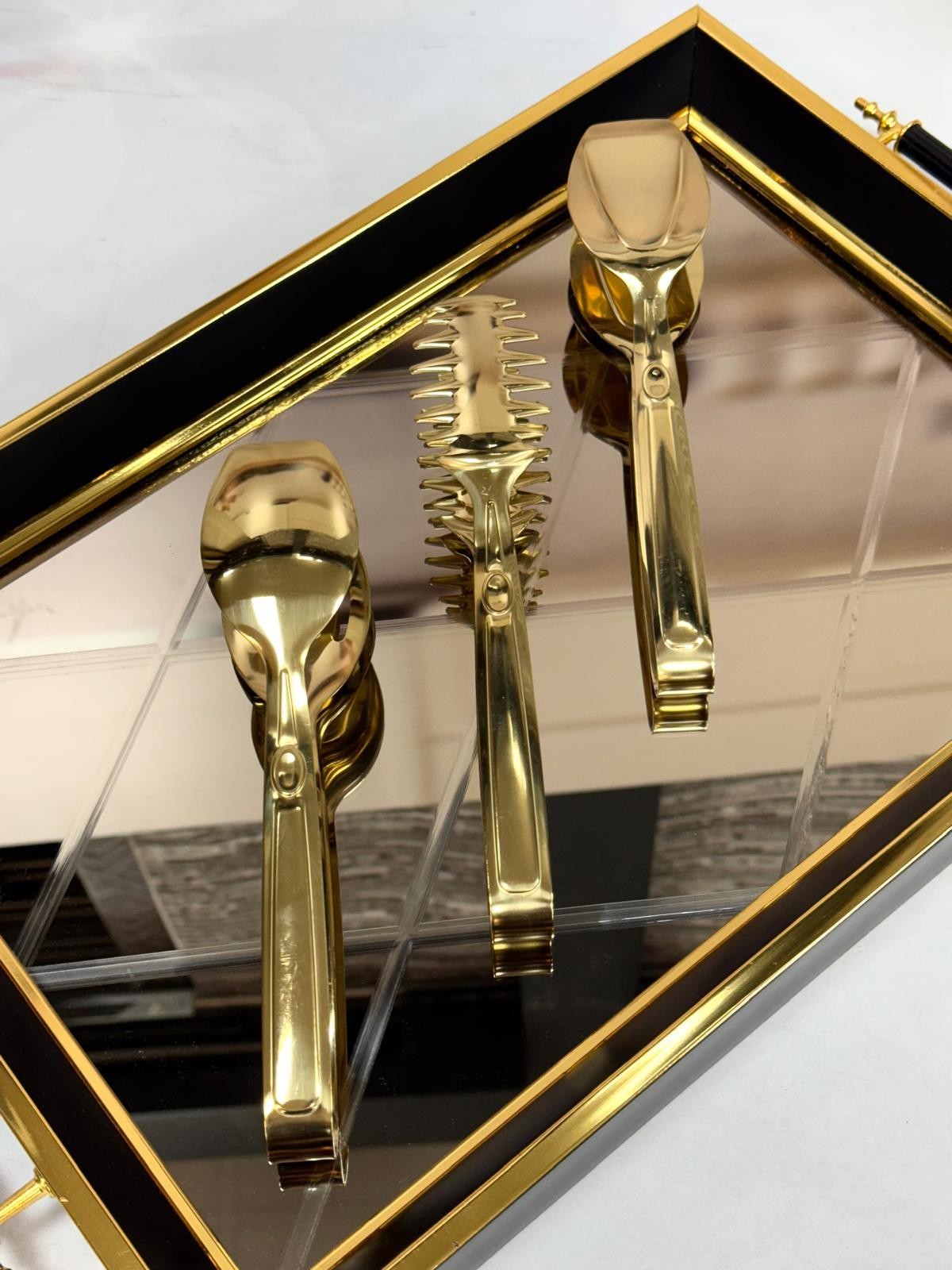 ŞAHANE HOME 3 LÜ SEVİS TİTANYUM GOLD