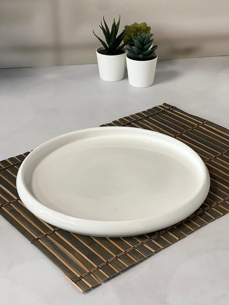 ACAR Bianco Perla Porselen Yuvarlak Tabak 26.8x2.5 cm