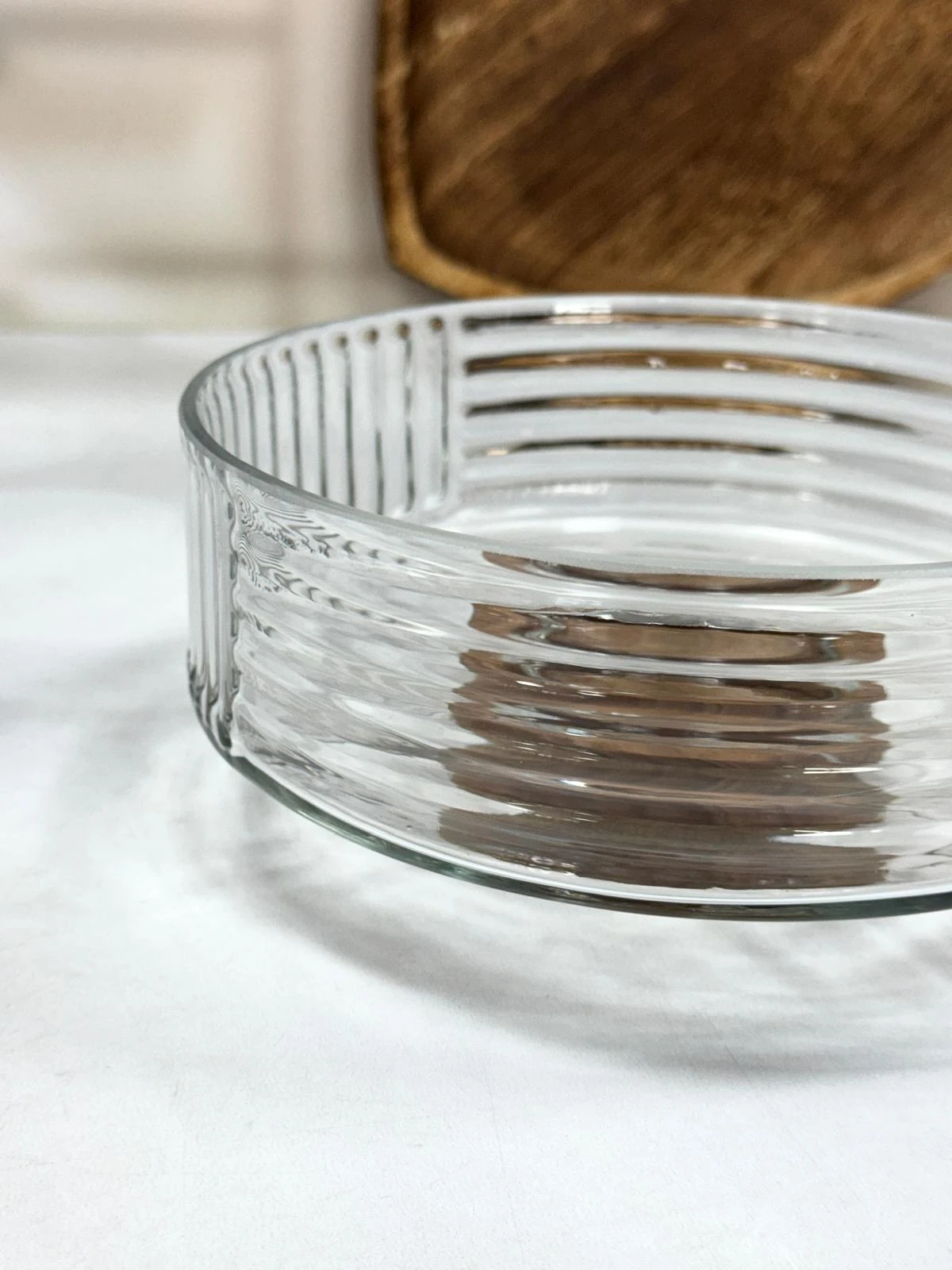 Akasya Standlı Cam Kase 21 Cm