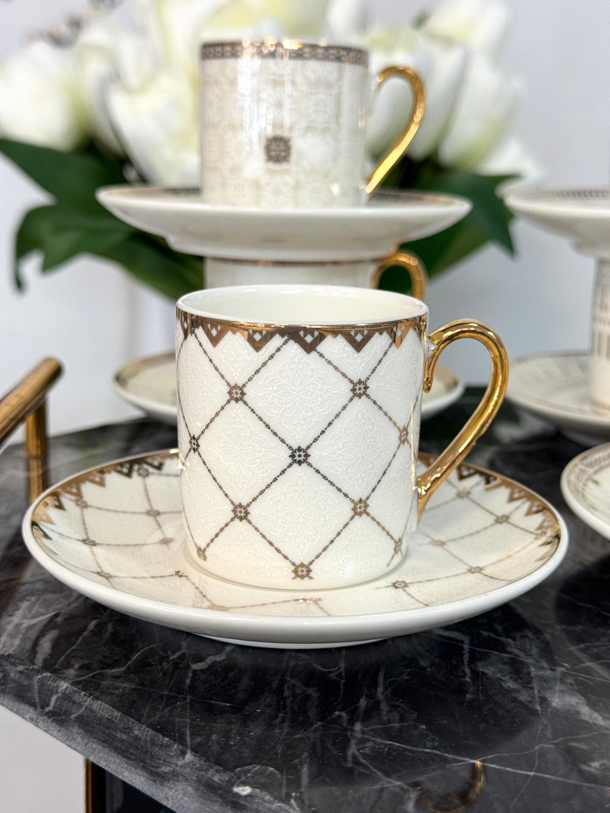 6 Kişilik Porselen Fincan Takımı 90 Ml