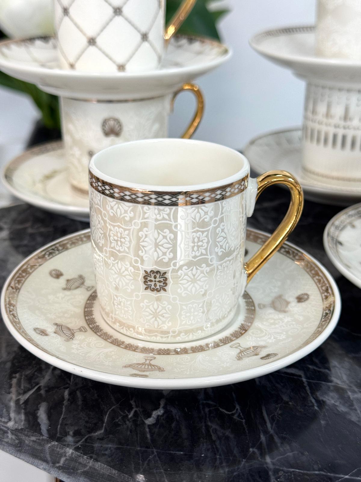 6 Kişilik Porselen Fincan Takımı 90 Ml