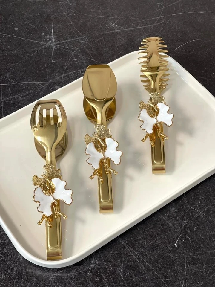 Şahane Home 3 Lü Gold Byz Kelebek Maşa