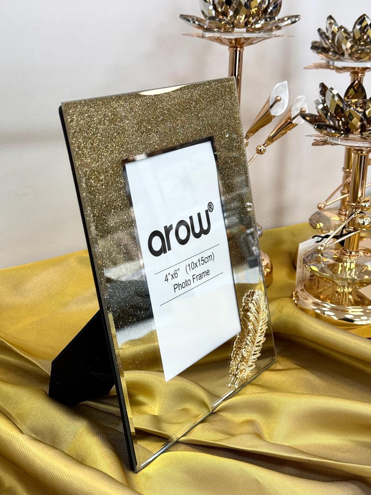 AROW Arov Simli Tüy Detaylı  Cam Çerçeve 10/15 cm