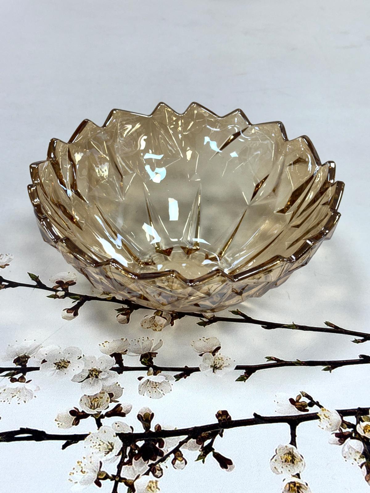 Cam Kristal Derin Kase 24 Cm