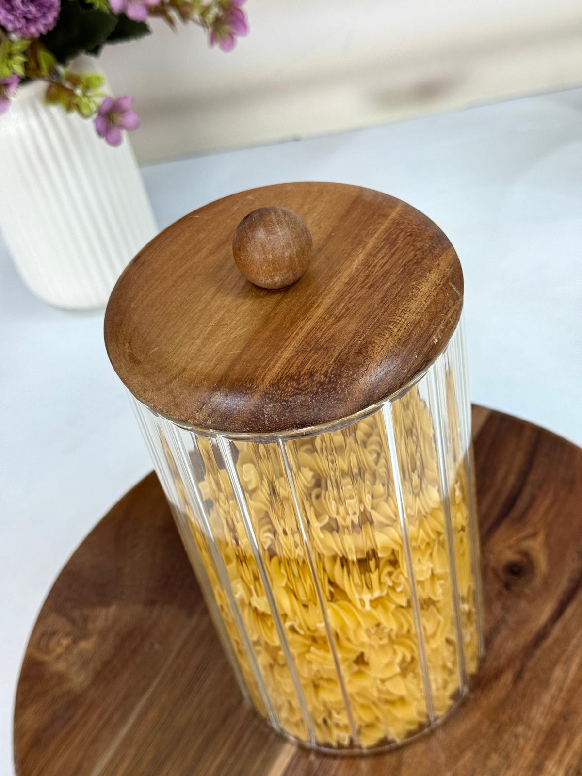 AKASYA KAPAKLI LINE CAM KAVANOZ 1550 ML