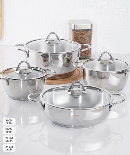 ACAR Karat Echo 8 Prç Tencere Set