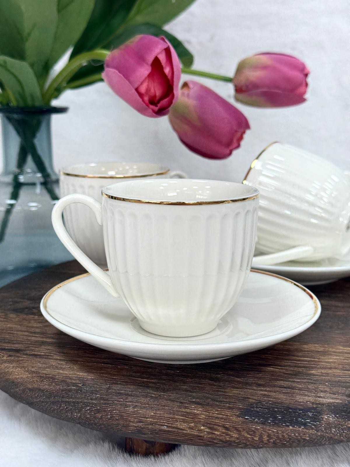 6 KİŞİLİK PORSELEN ÇAY VE NESCAFE FİNCANI