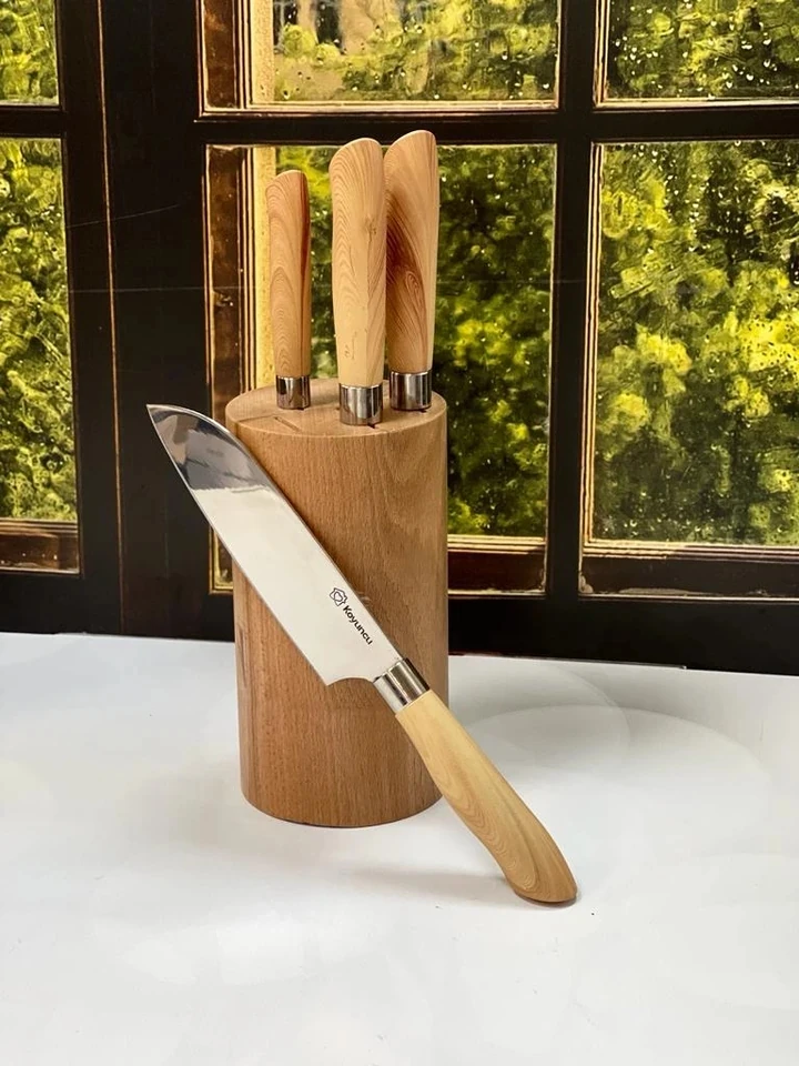 Lazoğlu Bıçak 6 Parça Bıçak Seti Yuvarlak Takoz