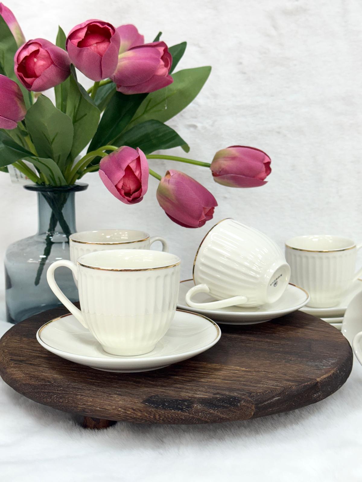 6 KİŞİLİK PORSELEN ÇAY VE NESCAFE FİNCANI