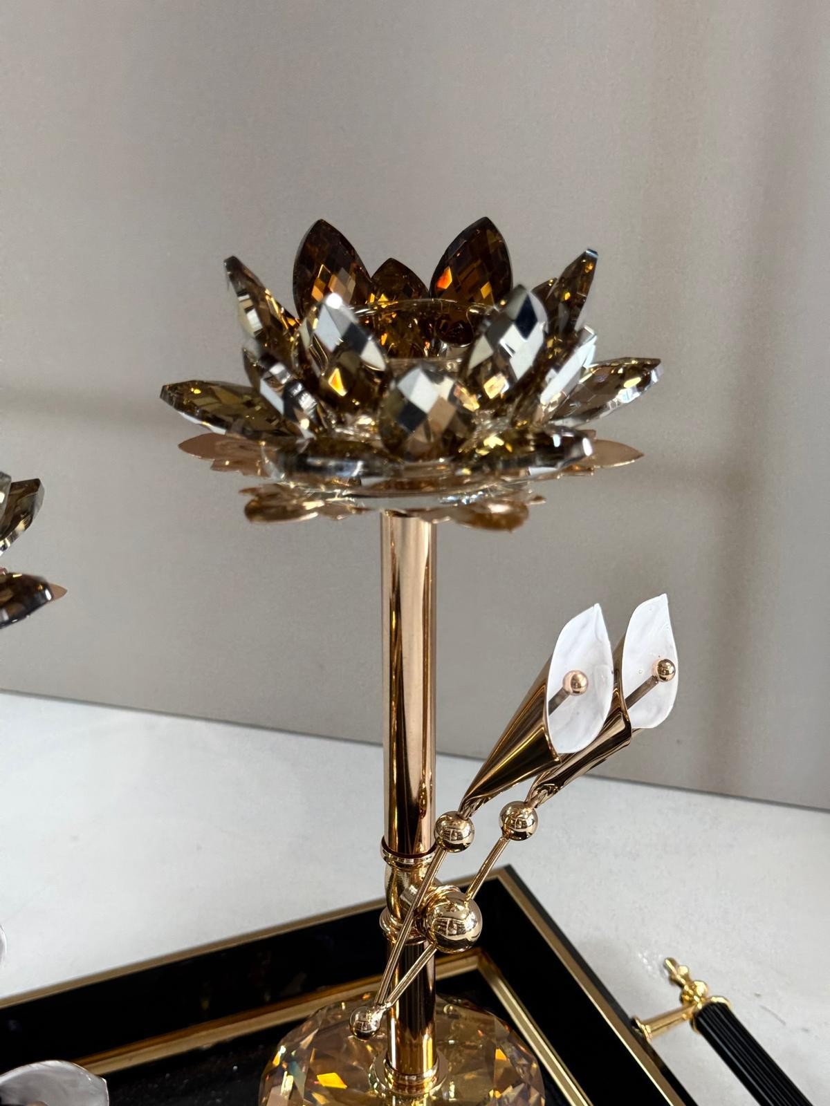 ŞAHANE HOME 3 lü Gold Dekoratif Şamdan Seti 29/27/24 cm