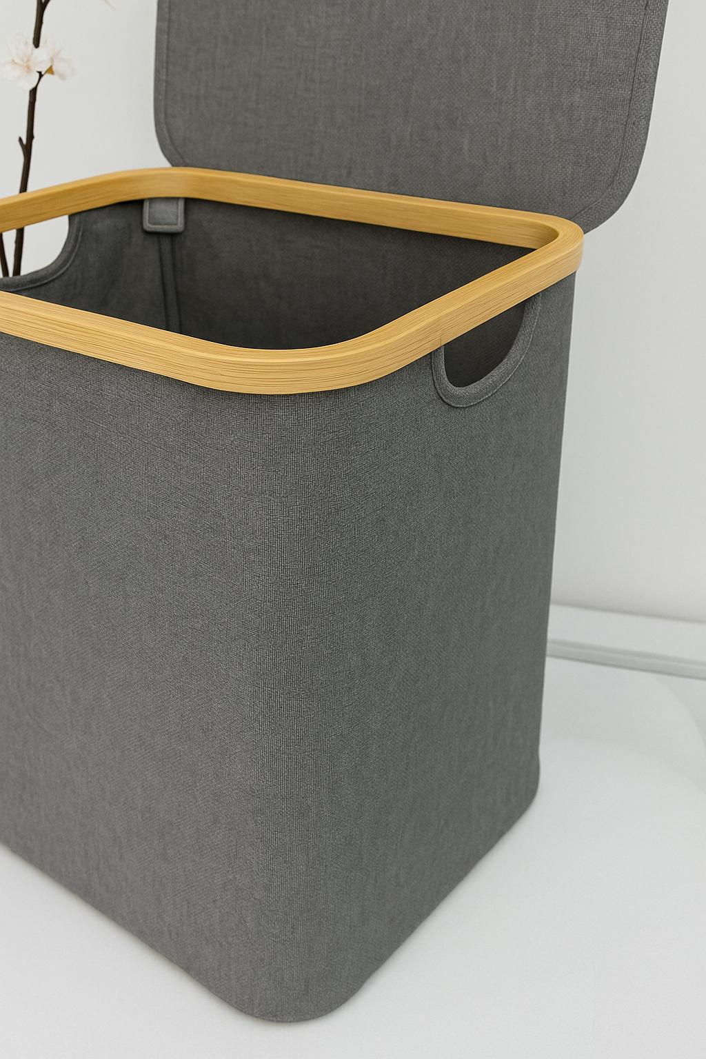 Kapaklı Katlanabilir Kare Sepet