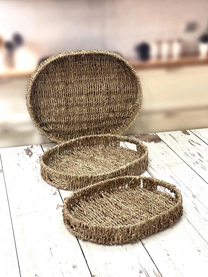 Perotti Perotti Pıcnıc Hasır 3`Lü Tepsi 41/35/32 CM