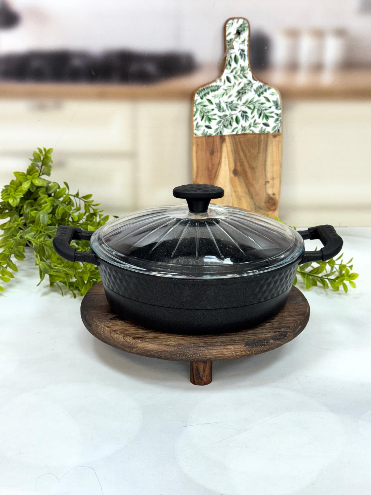 Dıamente Granit Döküm 26 Cm Basık Model Tencere